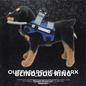 Arnés de anillo anticolisión para perros pequeños, anillo guía protector para perros ciegos, remache sólido, material de poliéster duradero, cierre de botón - Product Image 2