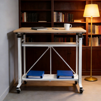 Table élévatrice pliable en alliage d'aluminium durable, portable et multifonctionnelle, idéale comme stand de vente ou bureau pour salon et chambre
