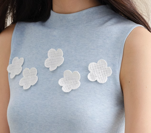 Op Maat Gemaakte Nieuwe Producten Dames Zomer Mouwloos Bloemenvest Koreaanse Stijl Korte Lengte Gebreide Top Casual Trui - Product Image 4