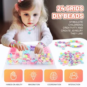 Leemook Moda DIY Kits de miçangas pulseira de joias conjunto de acessórios artesanais conjunto de miçangas artesanais para meninas