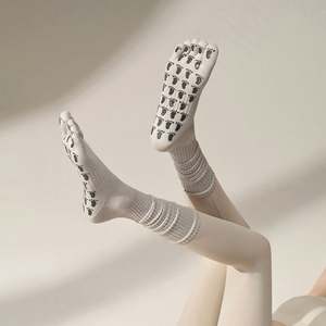 Custom logo Women Silicone Yoga <b>Socks</b> Wholesale Cotton Factory Price Double-layer <b>Grip</b> Pilates - Product Image 4