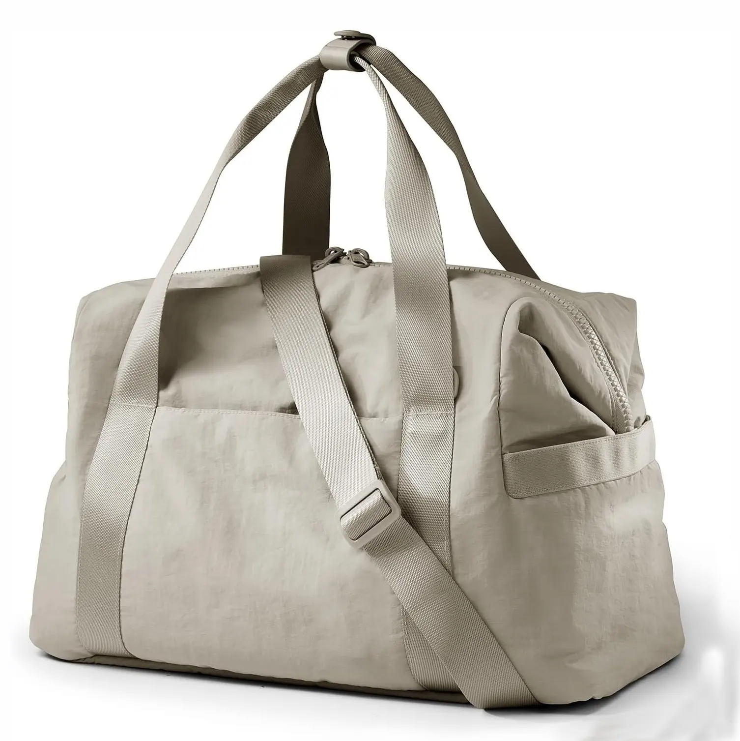 Weekender impermeable para hombres y mujeres, bolsa de lona de mano con compartimento para zapatos, bolsa de viaje