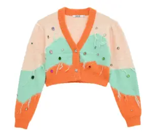 Hot bán thời trang quá khổ Jumper với dài rìa Áo thun dài tay áo Intarsia đan Mohair Áo len phụ nữ cardigan