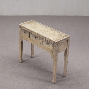 Table <span class=keywords><strong>console</strong></span> classique de luxe en <span class=keywords><strong>laque</strong></span> orange vieillie, fabriquée à la main en bois massif, avec 3 tiroirs, pour salon ou hôtel - Product Image 6
