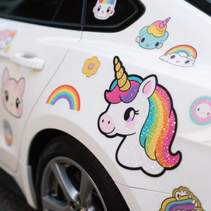 Pegatinas personalizadas para coches, resistentes al agua, de vinilo troquelado, etiquetas autoadhesivas y pegatinas de PVC troqueladas con logotipos de dibujos animados. - Product Image 4