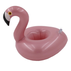 <b>Inflatable</b> Flamingo Cup Holder Pink PVC <b>Floating</b> Drink Holder For Pool Beach Party - Product Image 5