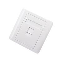 Precio competitivo, salida de pared RJ45 Data UK con Cat 6 Keystone 1 2 puertos 86*86mm tipo placa frontal de red
