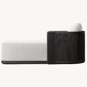 Lettino Prendisole da Esterno in Alluminio, Arredo Portatile per Spiaggia, Piscina, Villa, Hotel, Design Moderno Pieghevole - Product Image 4