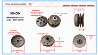 Ensemble d'embrayage secondaire pour scooter, poulie arrière KINON LHJ3 C0038, 19 dents, cannelure interne, transmission CVT, pièces de rechange