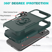 Coque de protection robuste antichoc OEM/ODM 360 avec béquille annulaire pour iPhone 17 18 Pro Max, en TPU et PC, fabricant sur mesure