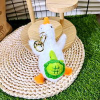 En gros, Pendentifs en peluche mignons en forme de grande oie blanche, Pendentifs de sac, Porte-clés, Porte-clés en peluche de poupée de dessin animé exquise, Petits pendentifs cadeaux
