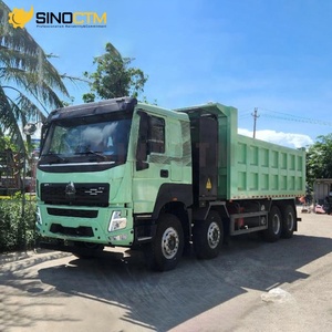 Camion benne électrique SINOTRUK HOWO V7-X 8X4, 12 roues, 31 tonnes, poids lourd, nouvelle énergie, pour le transport de boues urbaines - Product Image 1