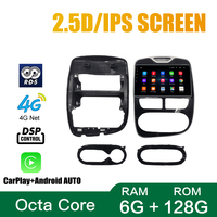 Pour RENAULT CLIO 2013-2015, autoradio noir UV, double 2 Din, Octa-Core Quad, Android, GPS, Navigation, Carplay