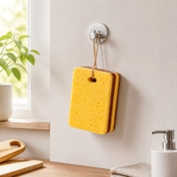 Éponge en pulpe de bois et fibre de coco naturelle double couche, écologique, anti-rayures, vente en gros directe usine