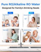 Système de filtration d'eau par osmose inverse sans réservoir en plastique auto-nettoyant OEM 1200GPD avec filtration en 8 étapes pour usage domestique