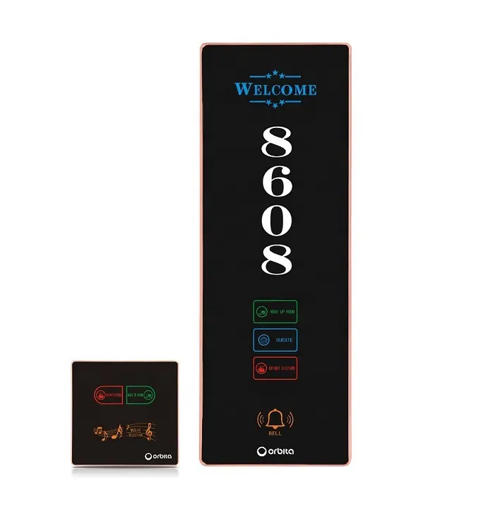 House Hotel Room Door Number Electronic Doorplate Touch Doorbell Switch for Hotel DND hotel door signage