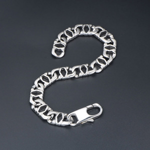 Wolf Warrior Jewelry <b>Titanium</b> Steel <b>Chain</b> Bracelet 21 Cm Industrial Style Men's Gift CE057 - Product Image 3