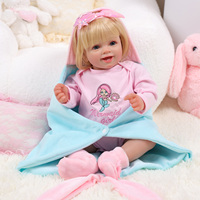 Muñeca Bebé Reborn Yaney de 20'' de Babeside, con Ojos Azules y Cabello Rubio, de Vinilo, Mini Muñeca de Moda, Modelo de Dibujos Animados para Manualidades, Juguete Suave