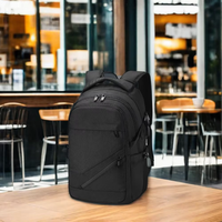 Sac à dos de voyage décontracté pour ordinateur portable en polyester avec fermeture éclair de 18 pouces, design personnalisé pour hommes