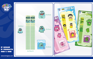 Kit di cancelleria per bambini Strange Us Monster include mini quaderno, 8 matite HB, temperamatite <span class=keywords><strong>e</strong></span> gomma |   Cercasi Agenti Esclusivi Globali - Product Image 5