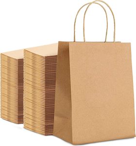 Sacs en papier kraft écologiques et durables pour la vente en gros, de haute qualité, avec logo personnalisé imprimé, pour emballages à emporter, snacks, pizzas, restauration rapide - Product Image 1