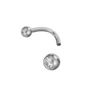 Fuxuan ASTM F136 titanio curvo J Bar Piercing ombelico ombelico penetrante ombelico per il corpo gioielli - Product Image 6