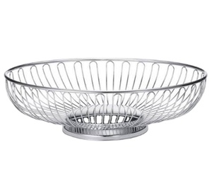 Cestino Ovale in Ferro Argentato per Pane e Patatine Fritte - Product Image 1