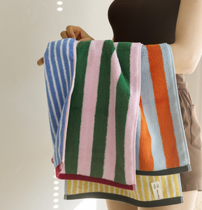 Toalla de Baño de Algodón Ecológica y Absorbente, Toalla Facial Personalizada con Rayas, Toalla de Baño de Alta Calidad con Impresión a Doble Cara, 34*75cm - Product Image 3