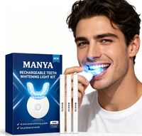 Kit de blanchiment dentaire sans fil rechargeable LED MANYA MY-D12-2, blanchiment en 15 minutes, certifié CE, éclaircissement rapide, usage domestique, OEM