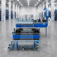 Machine semi-automatique de fabrication de grillage diamanté, équipement universel pour grillage à mailles losangées, en acier inoxydable, haute capacité