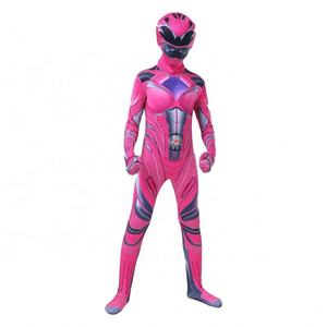 Costume de Power Ranger pour enfants et filles, avec masque facial, pour fête d'Halloween, personnage de bande dessinée - Product Image 2