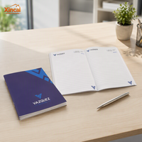Carnet de notes personnalisé A4 grand format à spirale en papier couché, journal/agenda pour notes de réunion de bureau, logo personnalisé, vente en gros