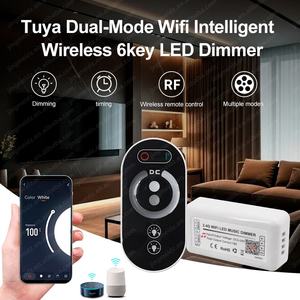 Nuevo <span class=keywords><strong>RF</strong></span> Tuya WIFI 6 teclas atenuador sincronización DIY solo Color CCT <span class=keywords><strong>RGB</strong></span> RGBW RGBCCT controlador <span class=keywords><strong>LED</strong></span> para tira de luz - Product Image 2
