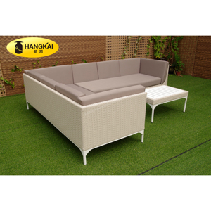 Sofás de Mimbre de Jardín en Forma de L de Súper Calidad, Sofás de Ratán <span class=keywords><strong>Tejido</strong></span> para Exteriores, Patio y Balcón - Product Image 3