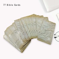 Cartes de méditation et de réflexion inspirées des Écritures de haute qualité, 77 cartes, bords dorés, guide personnalisé de prière et de tarot