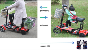 <strong>Folds</strong> Down for Storage and Transport 4 Wheel <strong>Scooter</strong> Electric <strong>Adult</strong> - Product Image 5