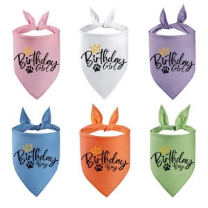 Nuevo Pañuelo de Cumpleaños para Perro, Disfraz para Fiesta de Cumpleaños, Accesorios para Mascotas, 12 Colores Disponibles, Pañuelo para Perro y Gato - Product Image 1