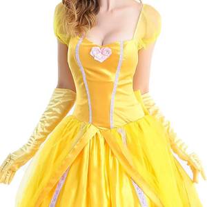 Disfraz de Halloween de Princesa, Vestido de Bella y la Bestia para Adultos, Anime - Product Image 4