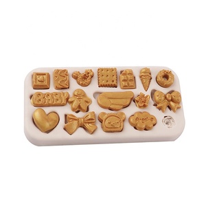 Molde de Silicona para Pastel con Forma Rectangular 3D, 17 Variantes, Diseño de Dibujos Animados, Bonito Lazo, Ala, Chocolate, Helado, Dona, Corazón, Nube - Product Image 1