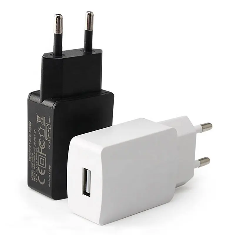 Venta al por mayor CE GS certificado UE AC enchufe 5V 2A 10W USB adaptador de cargador de pared