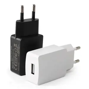 Atacado CE GS Certificado UE AC Plug 5V 2A 10W USB Wall Charger Adapter