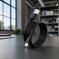 Câble de charge USB pour microphone avec charge ultra-rapide, gaine en PVC et blindage tressé