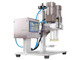 Bán tự động Máy tính để bàn khí nén vít capper mỹ phẩm nước giải khát thủy tinh phun chai đóng nắp máy - Product Image 2