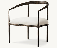 Chaises de salle à manger modernes, simples et élégantes, fauteuil en métal brun pour la maison, le bureau et la villa, couleurs et dimensions personnalisables