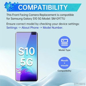 สำหรับ S10 5g Sm-g977u ชิ้นส่วนทดแทนโมดูลกล้องหน้า Sm-g977u การเปลี่ยนกล้องหน้า แก้ไขปัญหา เช่น ความผิดปกติและการทำงานไม่ได้ตามปกติ - Product Image 5