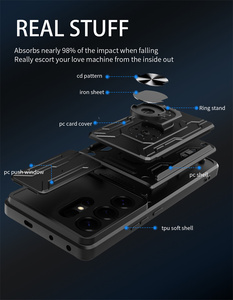Coque de téléphone de <span class=keywords><strong>Protection</strong></span> d'objectif de fenêtre coulissante de fente de carte pour Samsung Galaxy S26 Ultra S26 + S25 <span class=keywords><strong>FE</strong></span> S25 Edge Kickstand Cover - Product Image 2