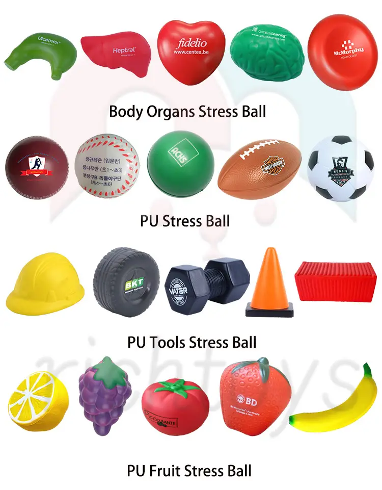 Balle anti-stress Pu Promotion Logo personnalisé impression mousse Pu balle anti-stress ronde pour soulagement du stress main poignet