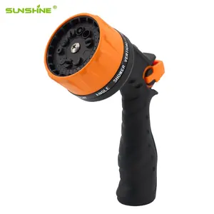 SUNSHINE Factory Direct Quality Discount 9 Spray Hose Gun Gardening Sprayer Water Gun Lightweight And Durable