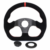 Volant de course modifié en daim de 13 pouces en forme de D, volant universel mat modifié pour simulateur de course
