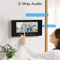 Interphone Vidéo Filaire avec Caméra HD 7 Pouces, Kit Interphone Bidirectionnel, Modèle de Surveillance V72B-CP1 pour Villa, Maison, Bureau, Appartement